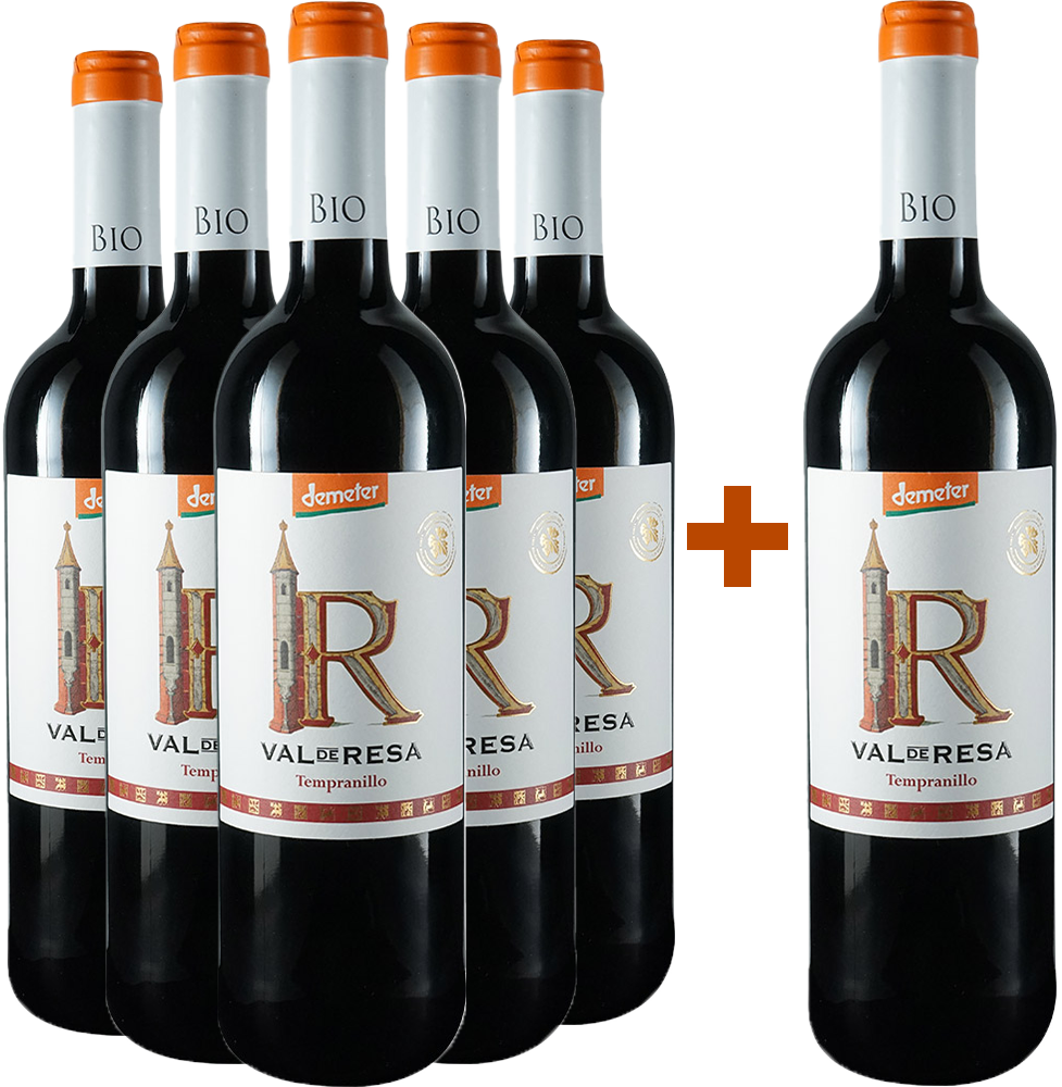 Aktionspaket 5+1 Val de Resa Tempranillo Navarra DO BIO