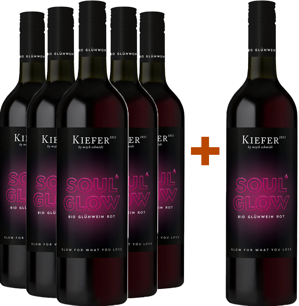 5+1 Paket Glow Glühwein rot süß Bio BIO
