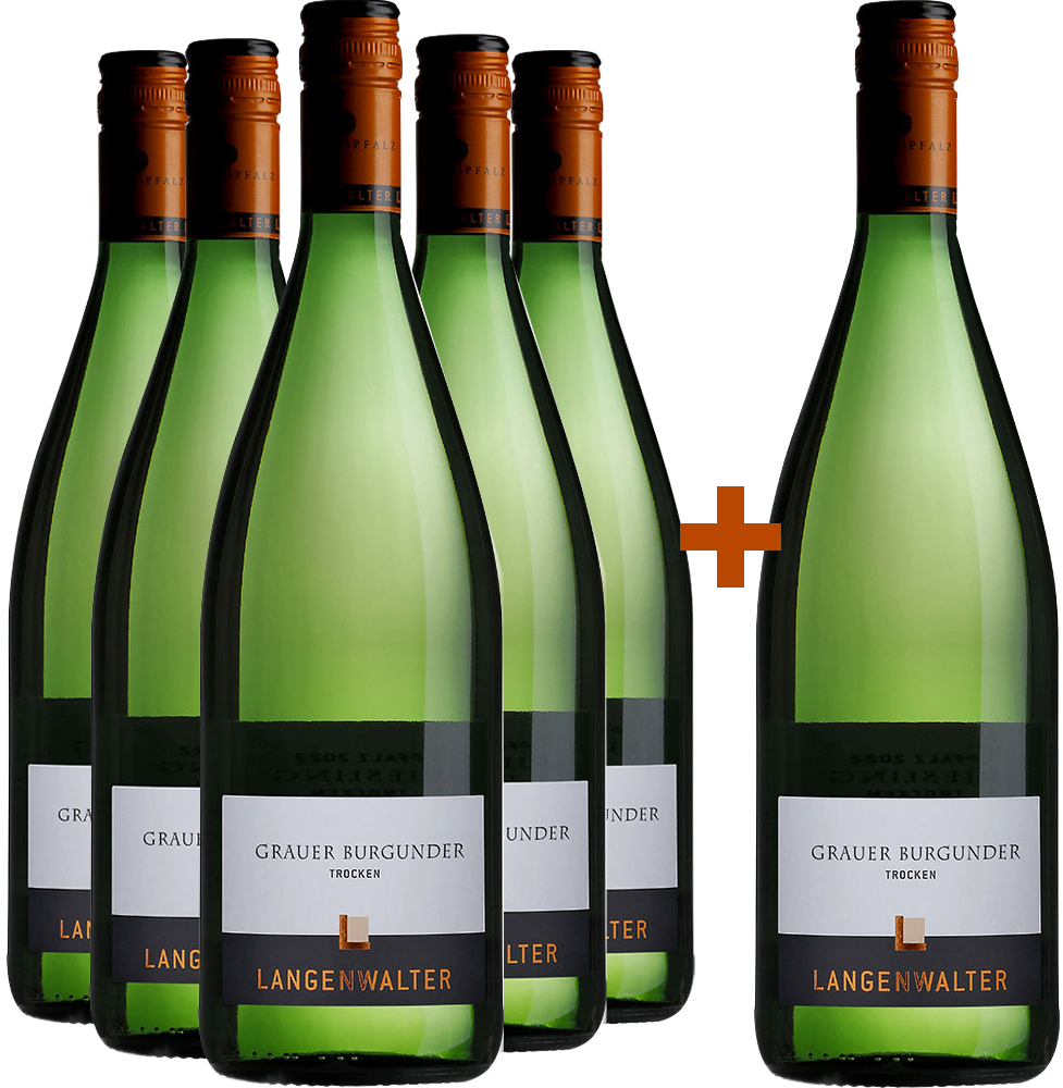 5+1 Paket Grauer Burgunder 1,0 L