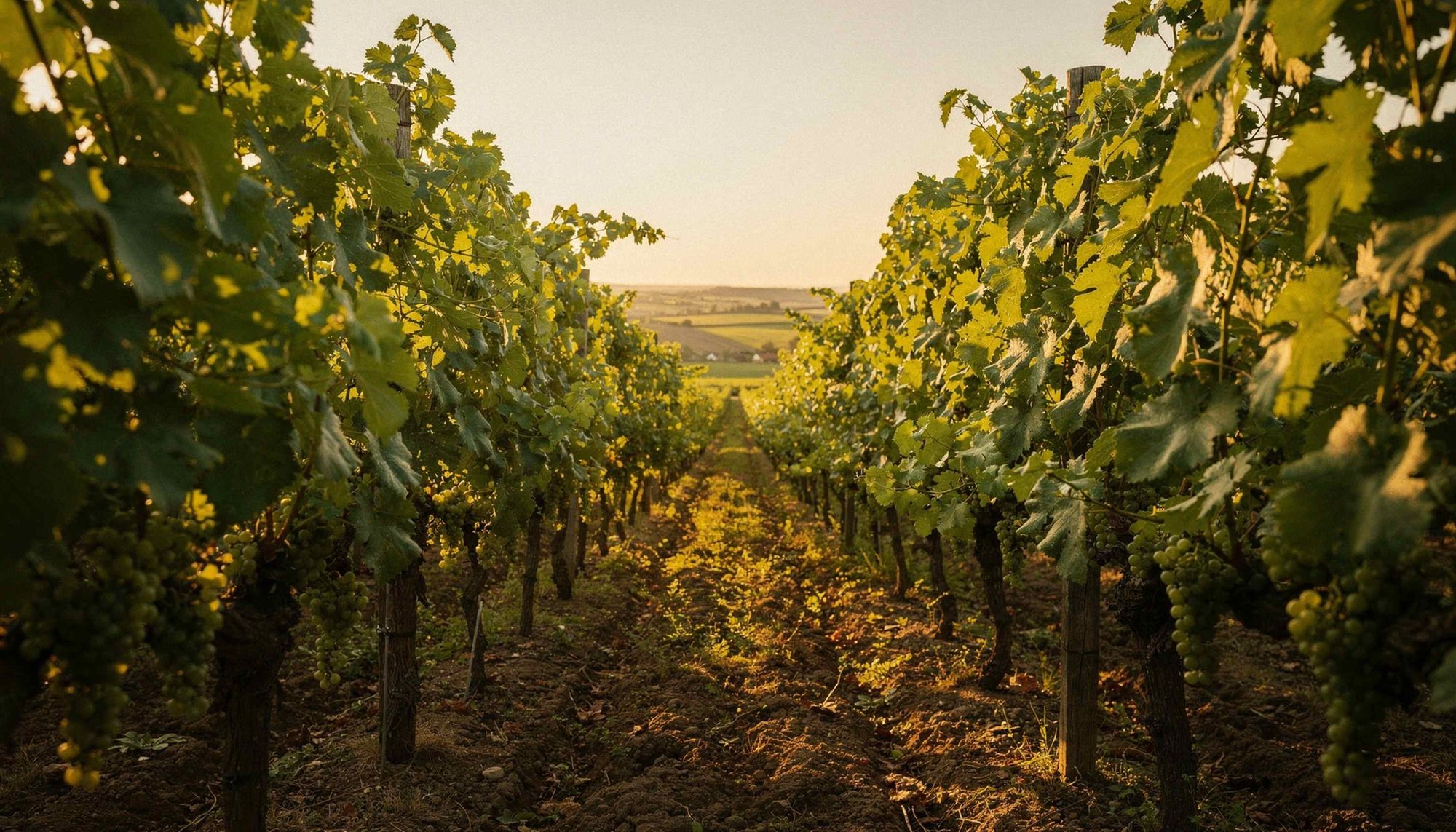 Weinberg in der Abendsonne