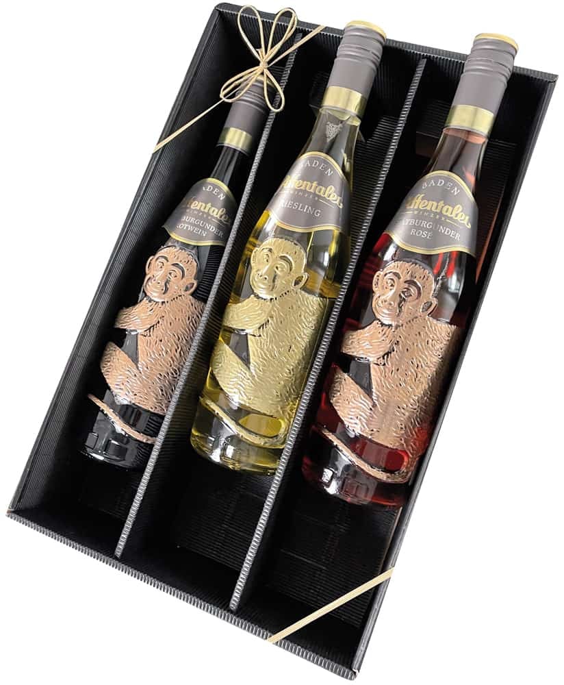 Die Affen sind los! - Affenflaschen im Geschenkkarton