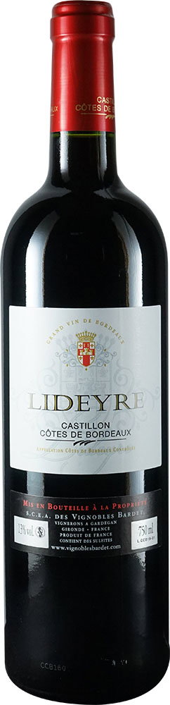 2016 Lideyre Castillon Côtes de Bordeaux AOP reflection