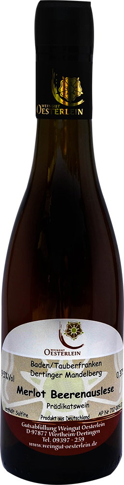 2016 Dertinger Mandelberg Merlot Beerenauslese 0,375 L