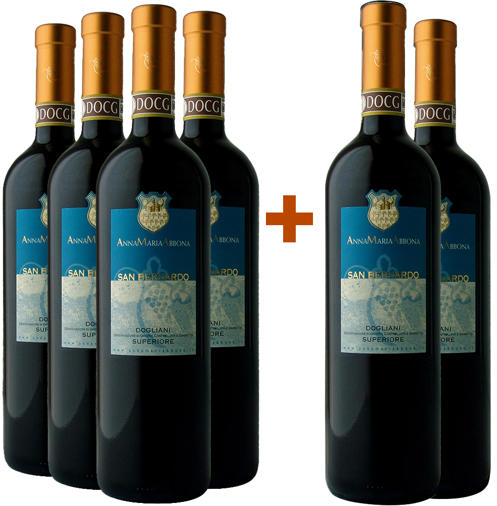 4+2 Paket San Bernardo Dolcetto di Dogliani Superiore DOCG