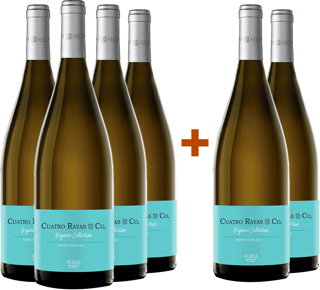 Pack descuento 4+2 Cuatro Rayas #Co Organic Rueda DO BIO BIO