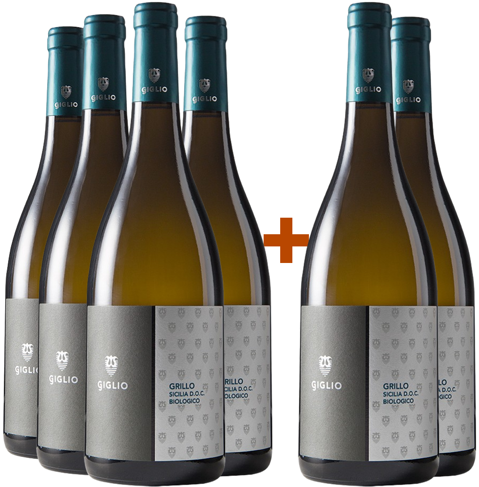 5+1 Paket Giglio Grillo Sicilia DOC BIO BIO