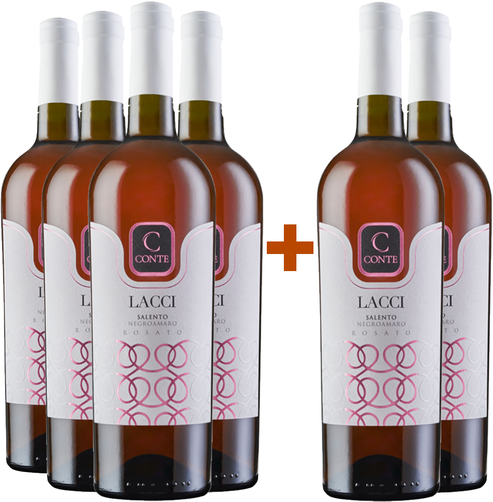 4+2 Paket Lacci Negroamaro Rosato Salento IGP