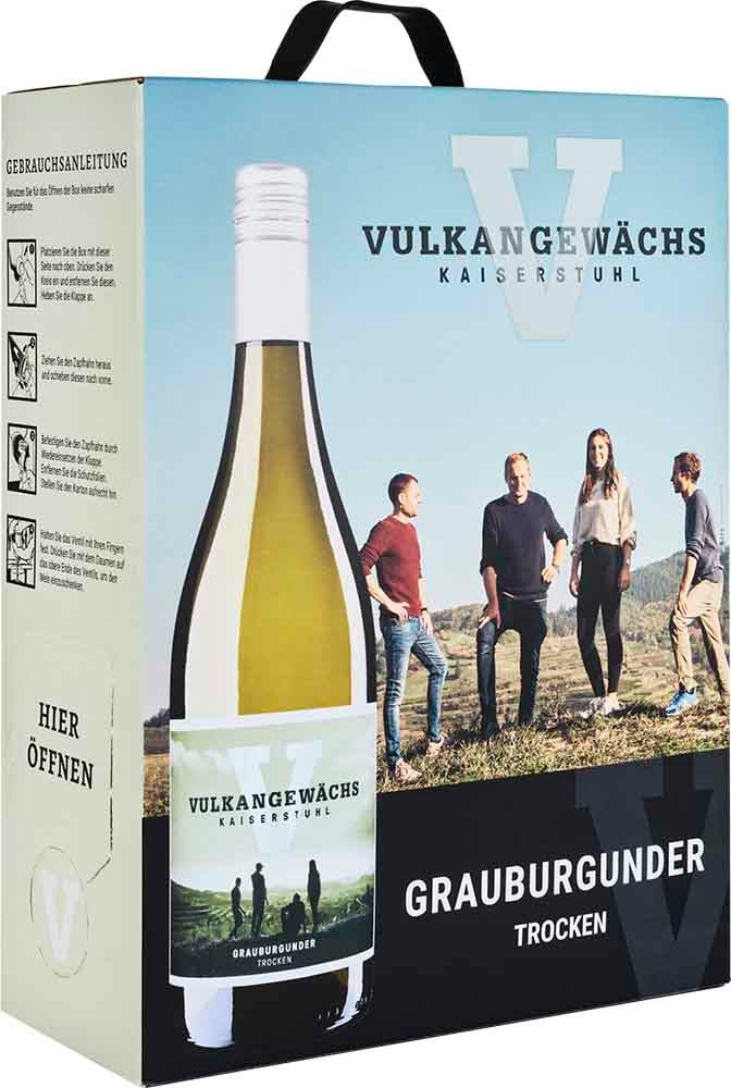 2025 Vulkangewächs Grauburgunder, Bag-in-Box, 3 L, Region Kaiserstuhl, Baden 3,0 L
