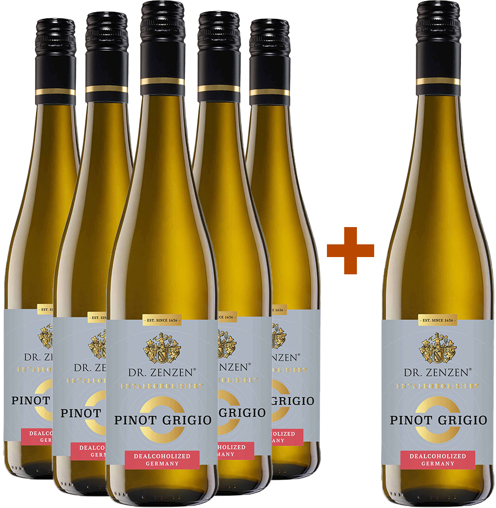5+1 Paket Pinot Grigio feinherb alkoholfrei