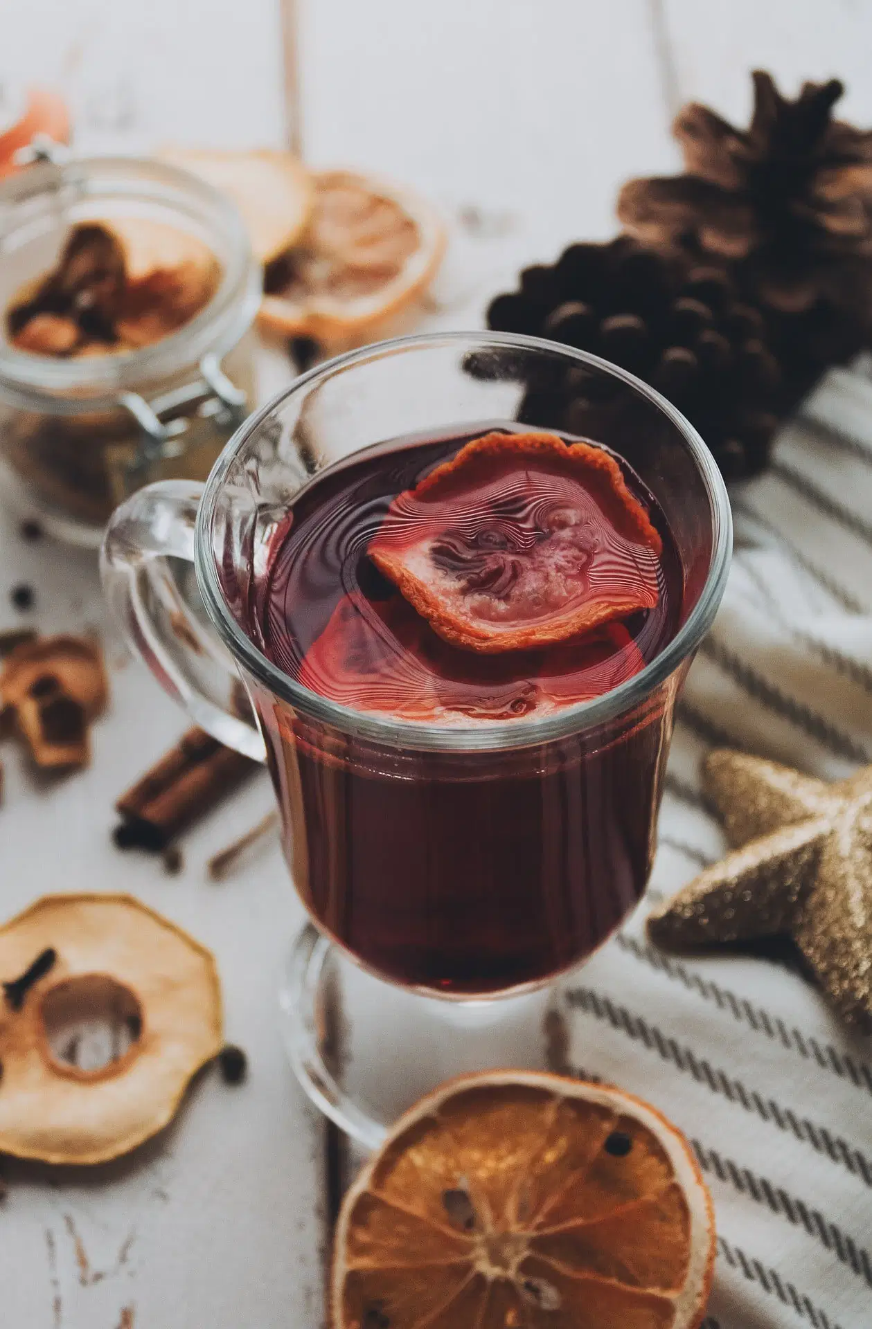 Glühwein im Glas