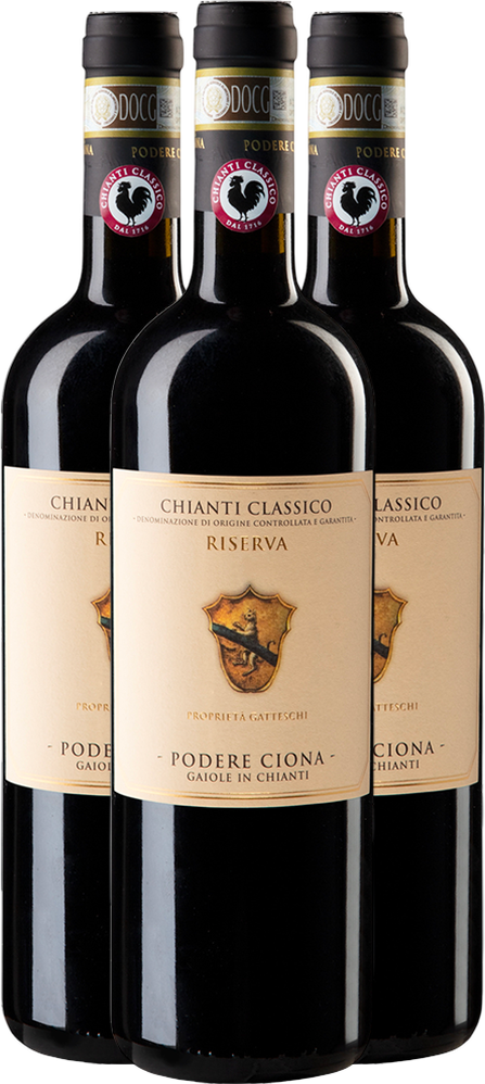 Podere Ciona Chianti Classico Riserva DOCG 2013-2014-2015 Paket