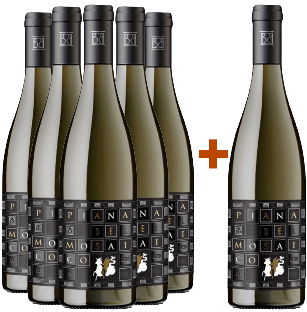 5+1 Paket Piana del Mosaico Bianco Lazio IGP BIO