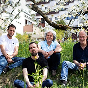 Cristian Schmid (links), Friedrich Schmid, Barbara Medinger-Schmid, Markus Schmid (rechts)