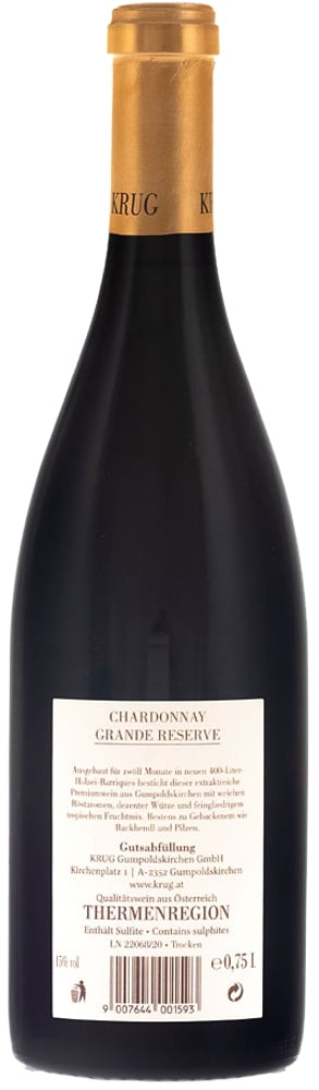 2019 Chardonnay Grand Reserve reflection