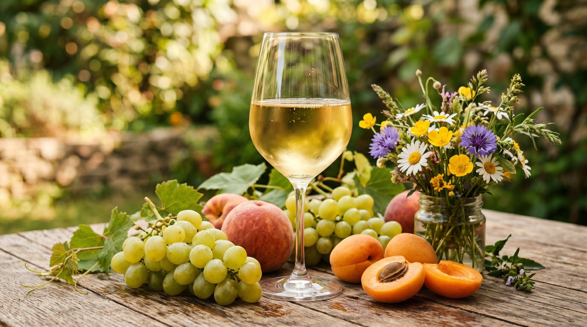 Lieblicher und süßer Weißwein beim Anstoßen im Weinberg