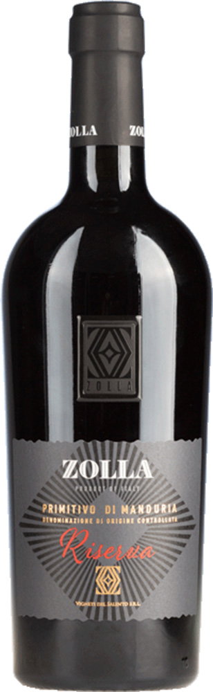 2018 Zolla Vigneti del Salento Primitivo di Manduria DOC Riserva reflection
