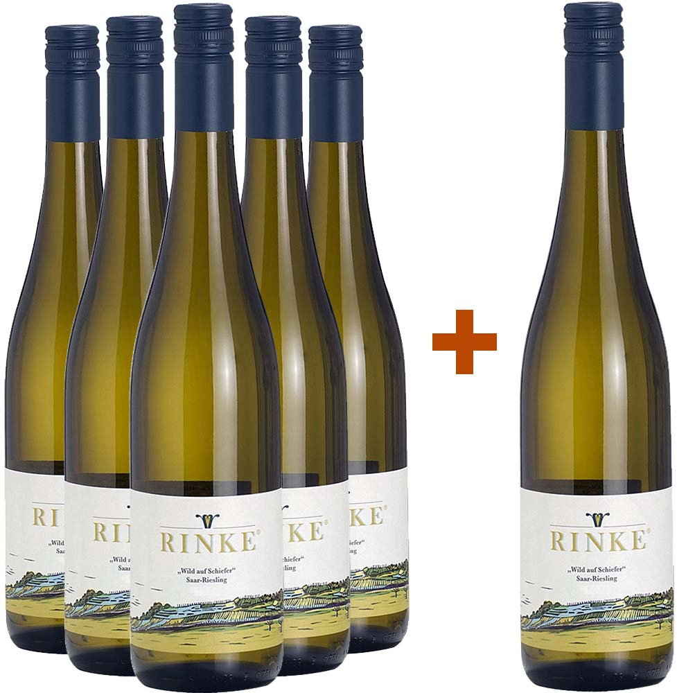 5+1 Paket Wild auf Schiefer® Saar-Riesling Kabinett feinherb