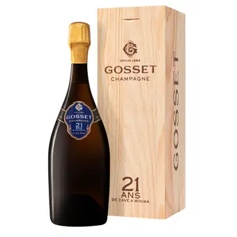 Champagne Gosset 21 ans de cave à minima