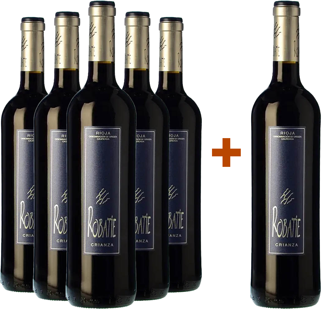 Pack Descuento 5+1 Robatié Crianza DOCa