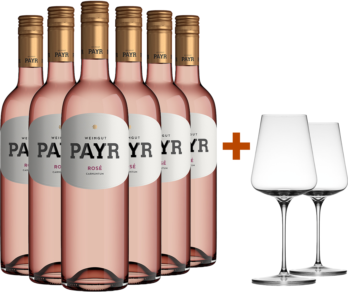 ÖTW Rosé-Paket + 2 GRATIS Weingläser von UNO Glassworks BIO