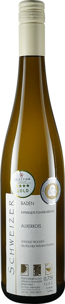 2022 Ihringer Fohrenberg Auxerrois reflection