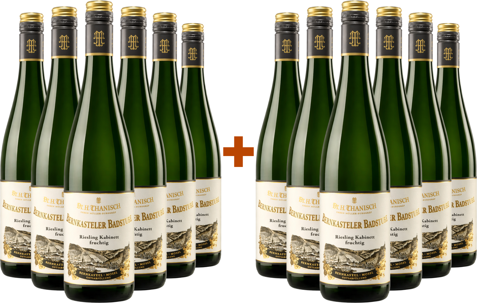 6+6 Paket Bernkasteler Badstube Riesling Kabinett fruchtsüß
