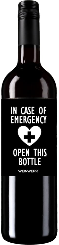 2022 IN CASE OF EMERGENCY OPEN THIS BOTTLE Pinot noir