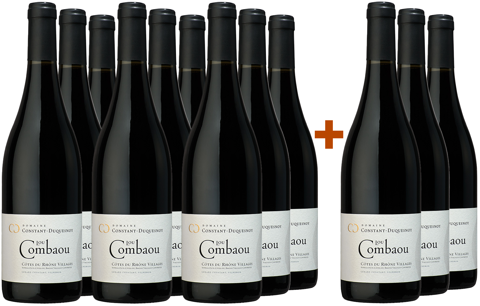 9+3 Paket cuvée "Lou Combaou" Côte de Rhône Villages AOP 