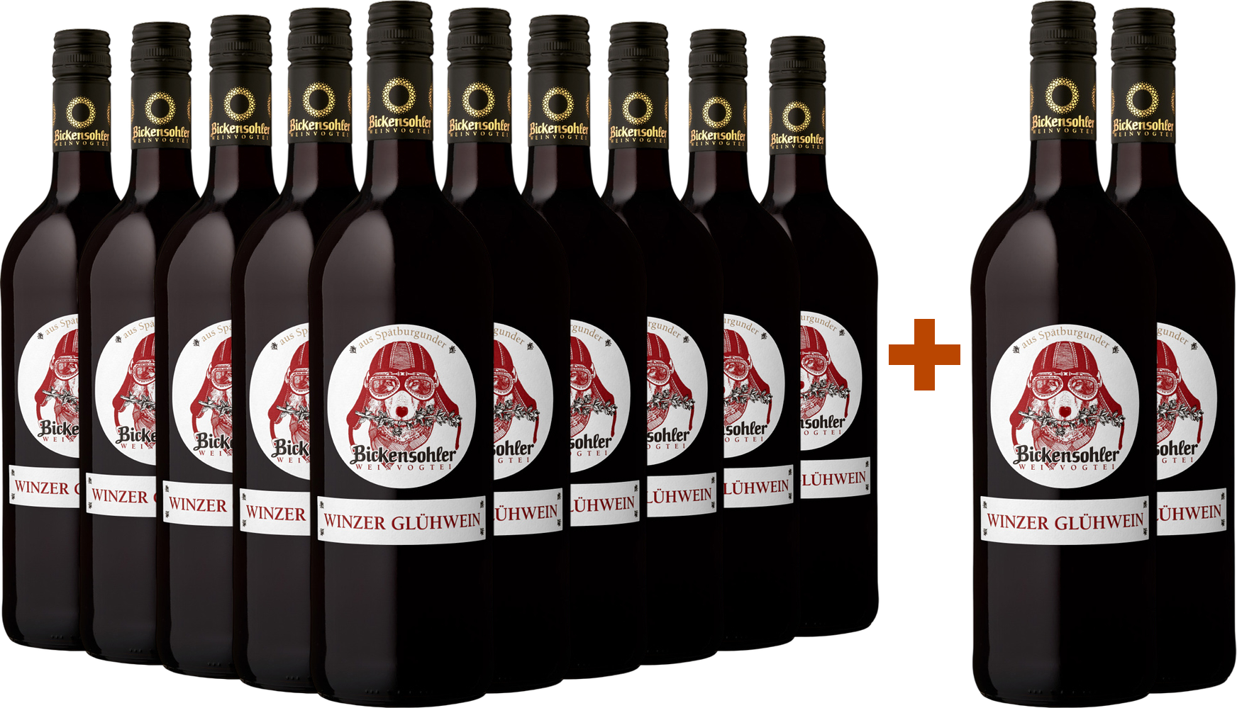 10+2 Paket Bickensohler Winzerglühwein ROT 1,0 L