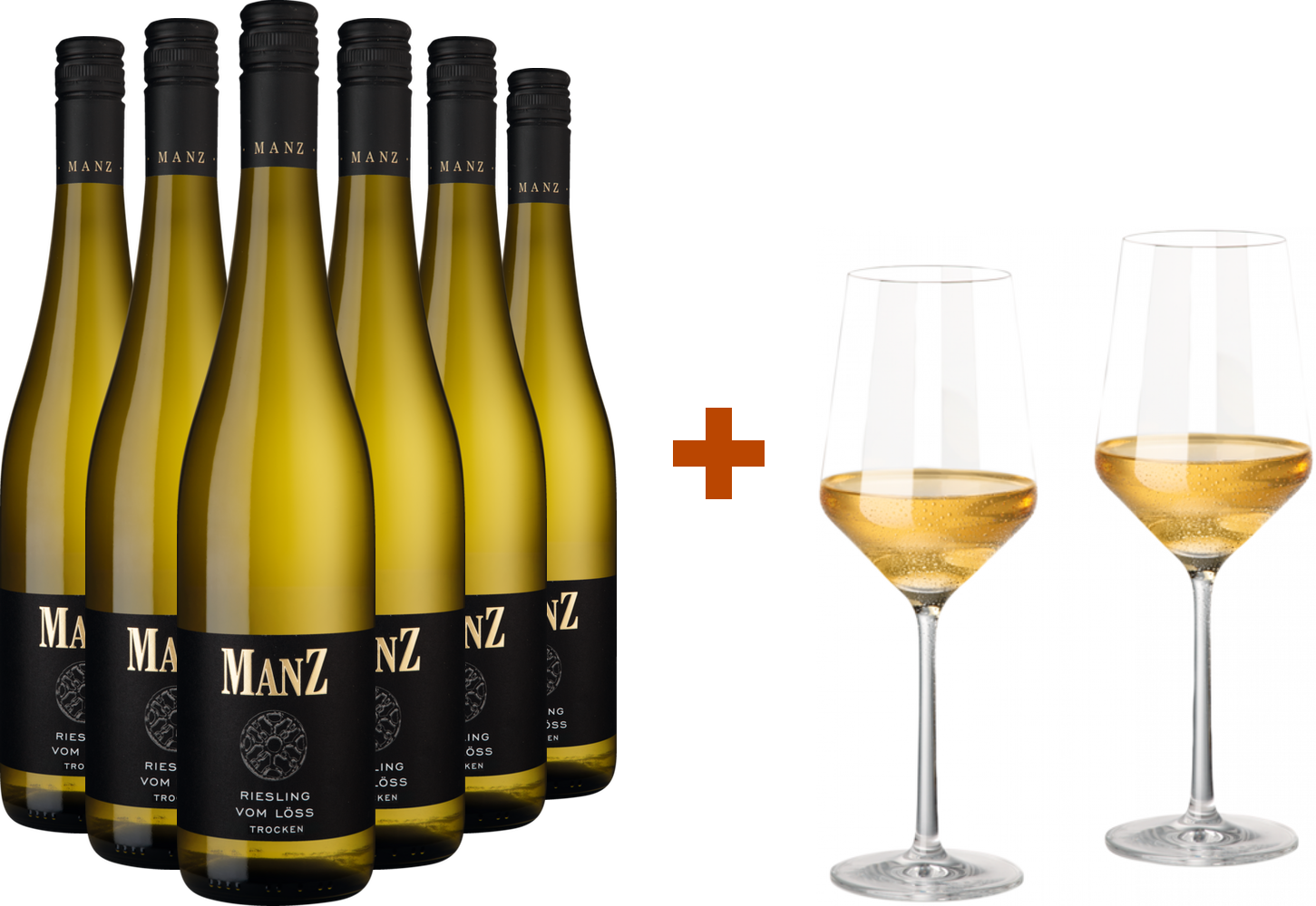 Manz Riesling-Paket mit gratis Gläser