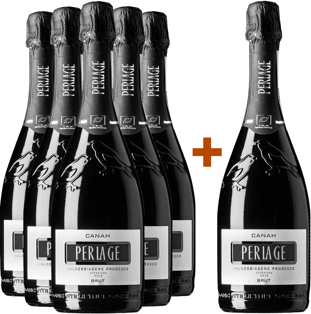 5+1 Paket Canah Valdobbiadene Prosecco Superiore DOCG brut Bio BIO