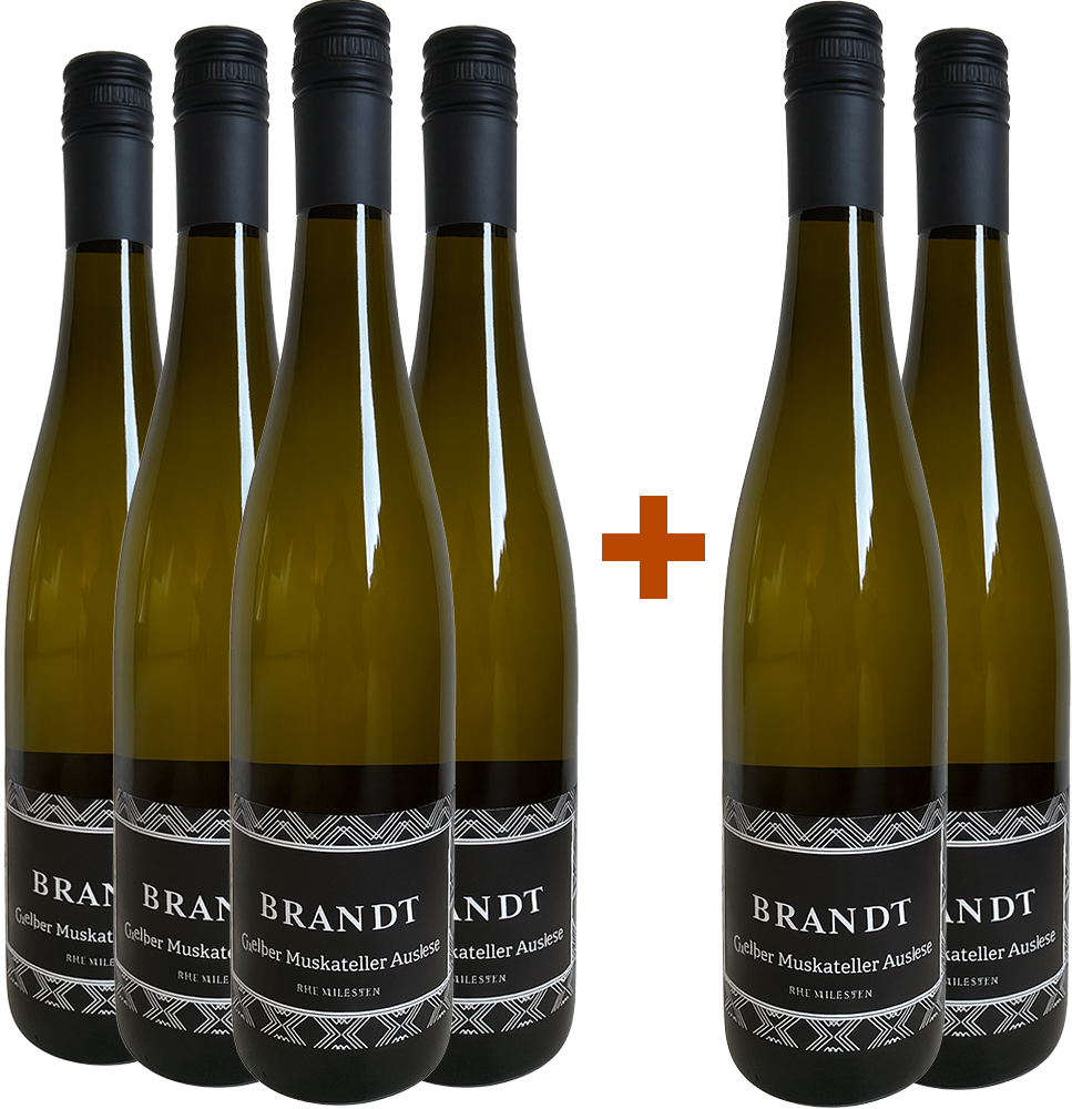 4+2 Paket Gelber Muskateller Auslese süß
