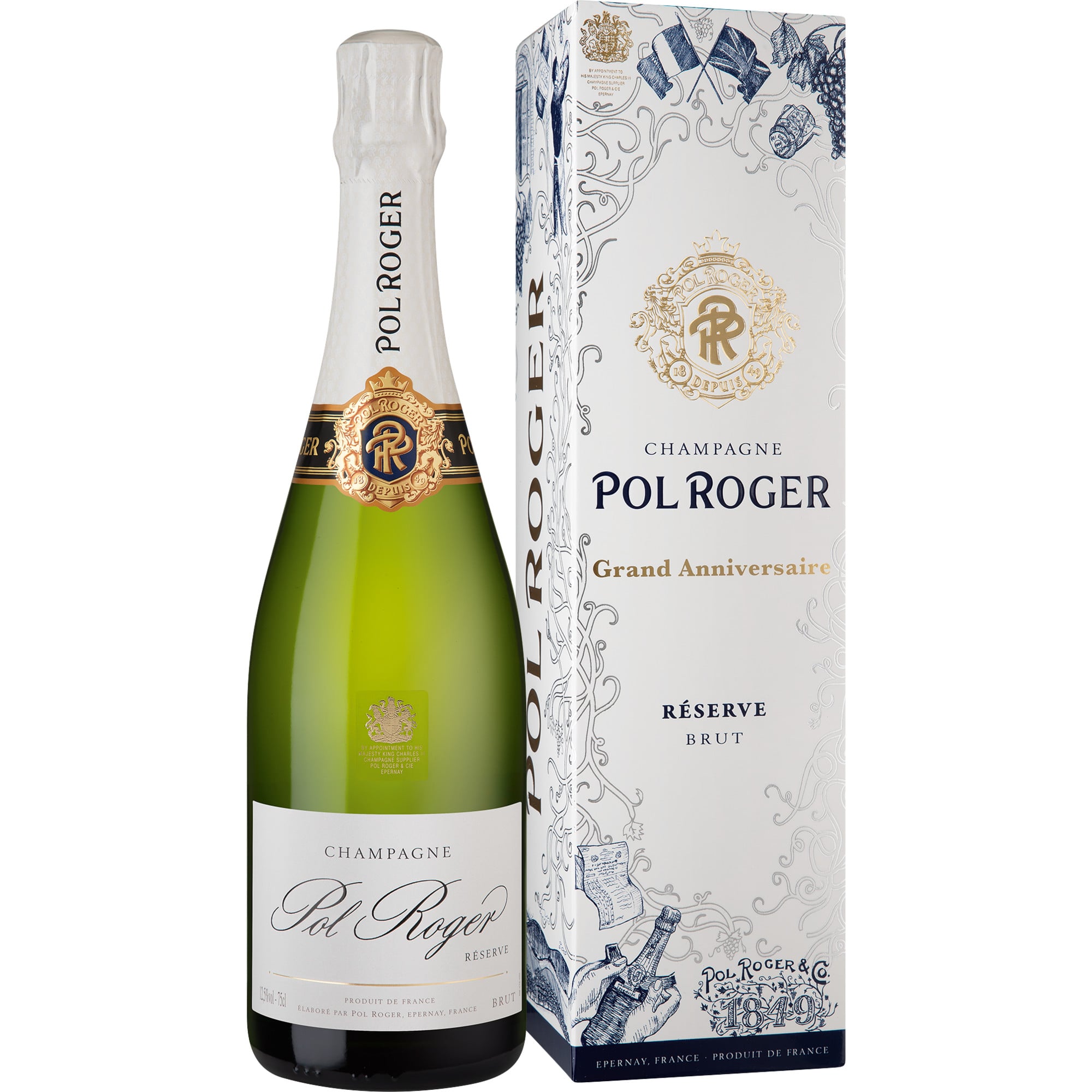 Champagne Pol Roger Réserve Grand Anniversaire reflection
