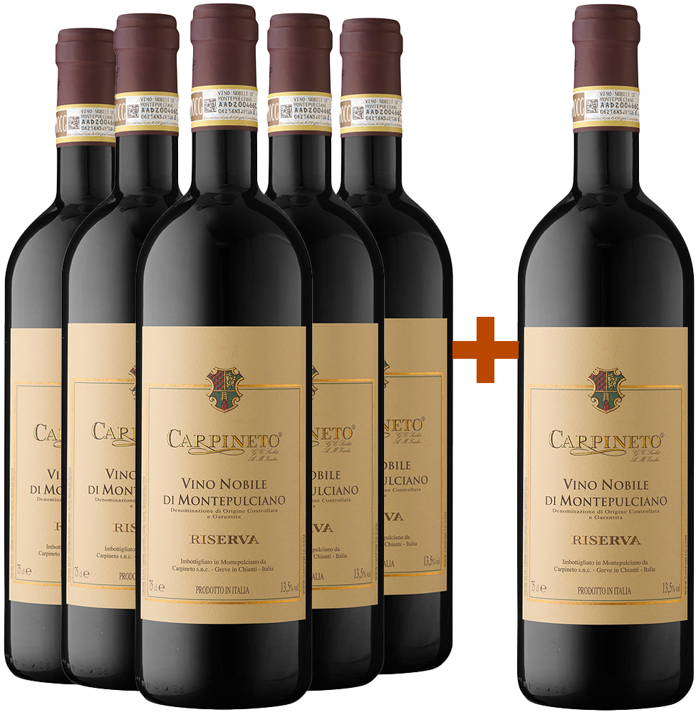 5+1 Paket Vino Nobile di Montepulciano Riserva DOCG