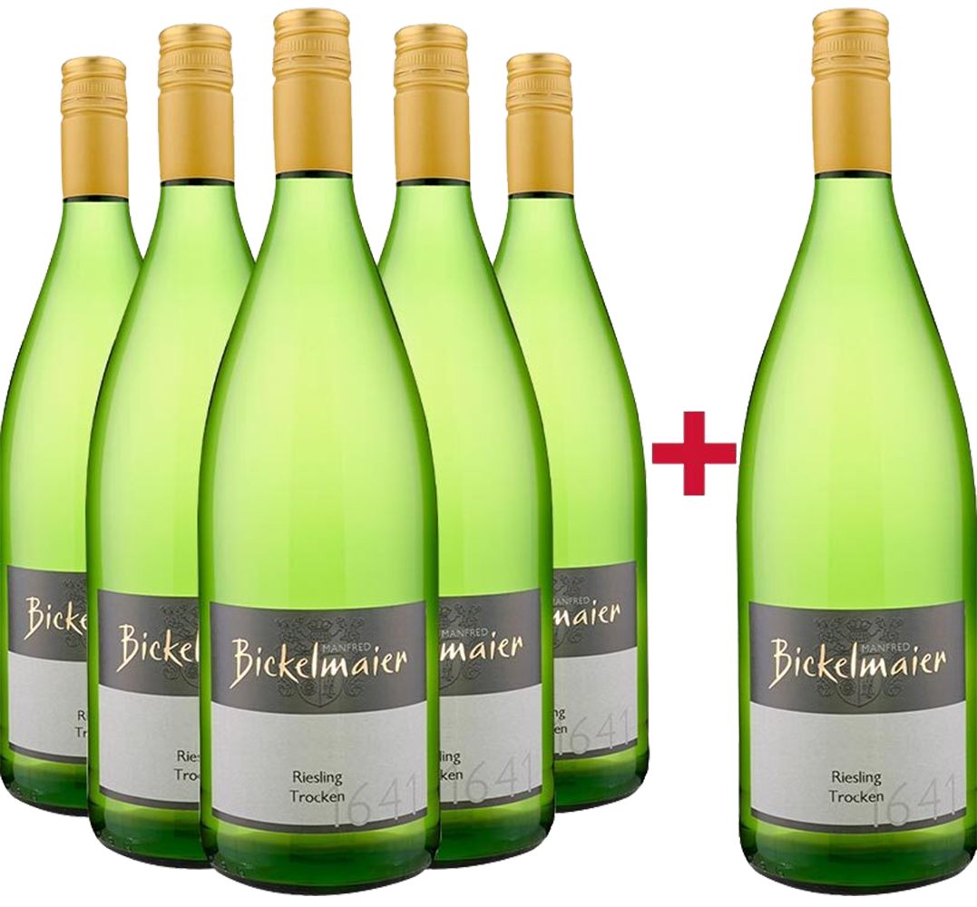 5+1 Paket Riesling trocken 1,0 L