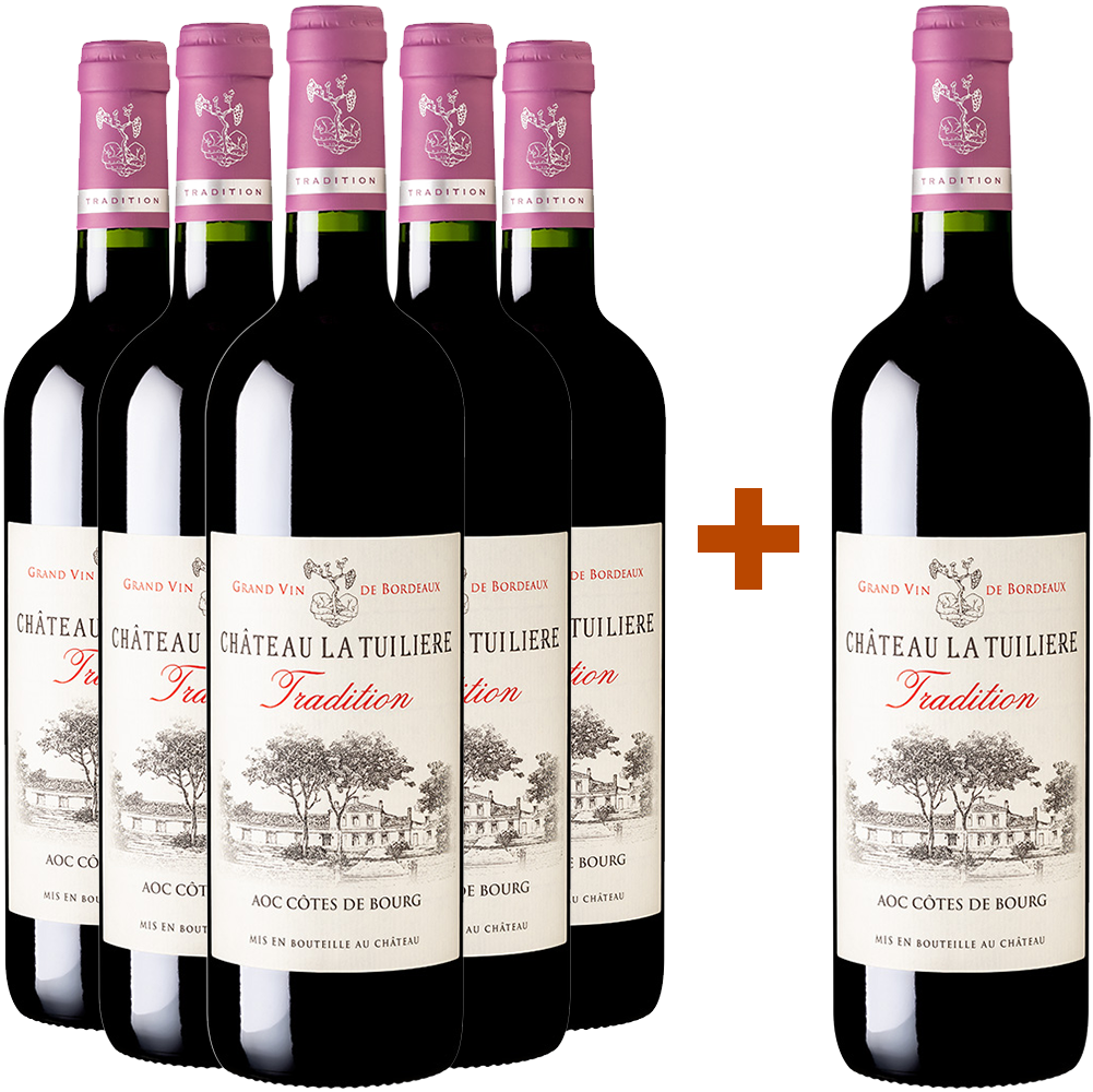 5+1 Paket Château La Tuilière Tradition Côtes de Bourg AOP