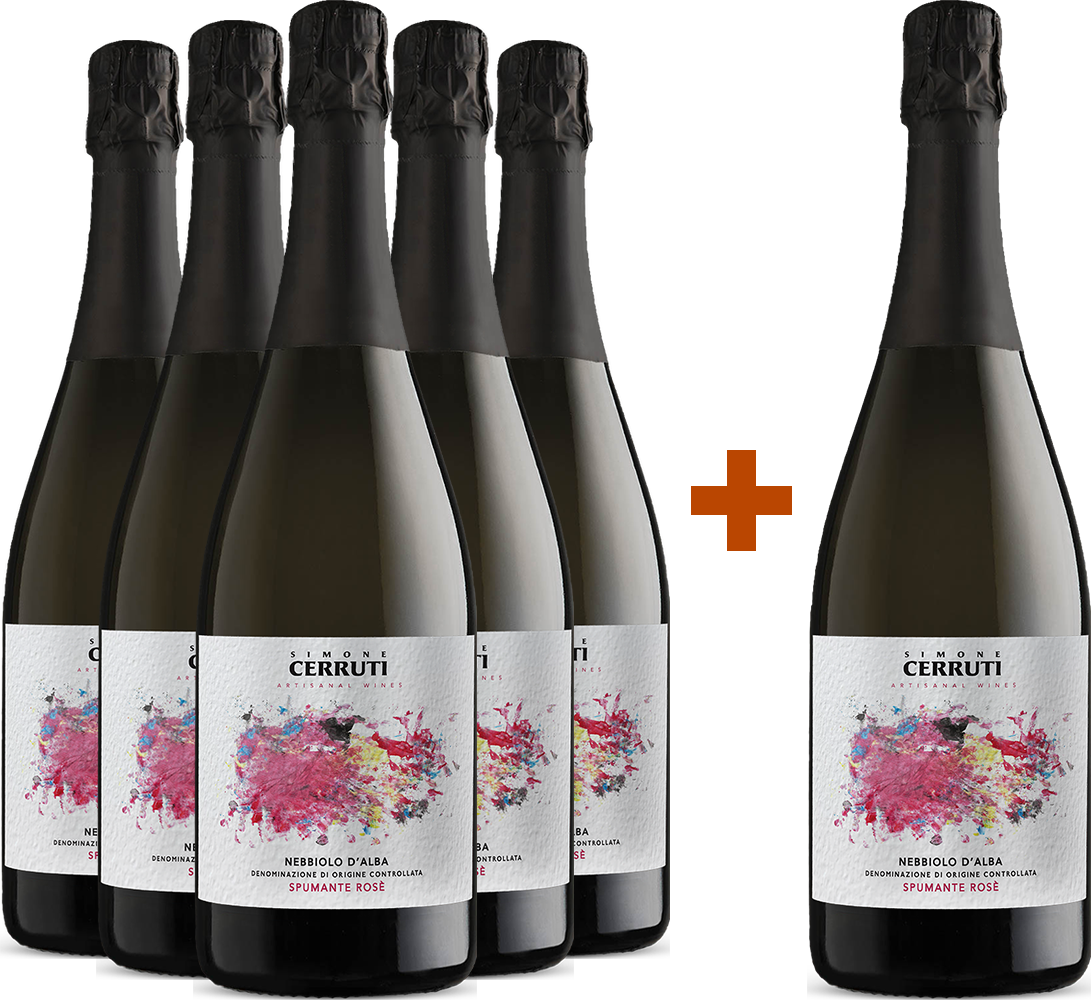 5+1 Paket Spumante Rosè Nebbiolo d'Alba DOC