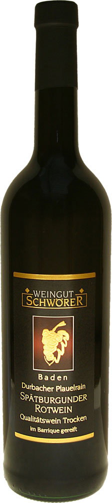 2022 Durbacher Spätburgunder Rotwein "HS" -im Barrique gereift-