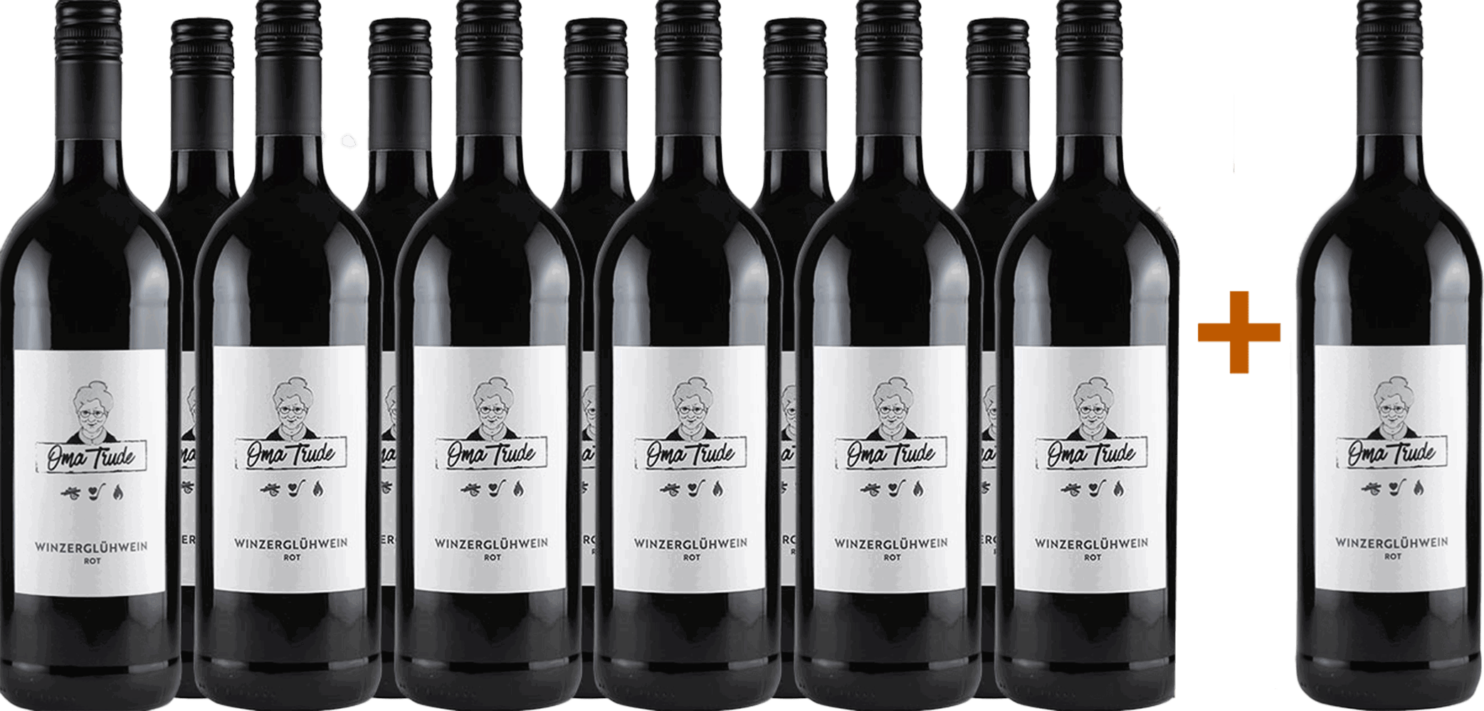 11+1 Paket "Oma Trude gibt einen aus" Winzerglühwein rot