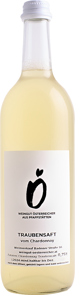2025 Traubensaft Naturtrüb vom Chardonnay reflection
