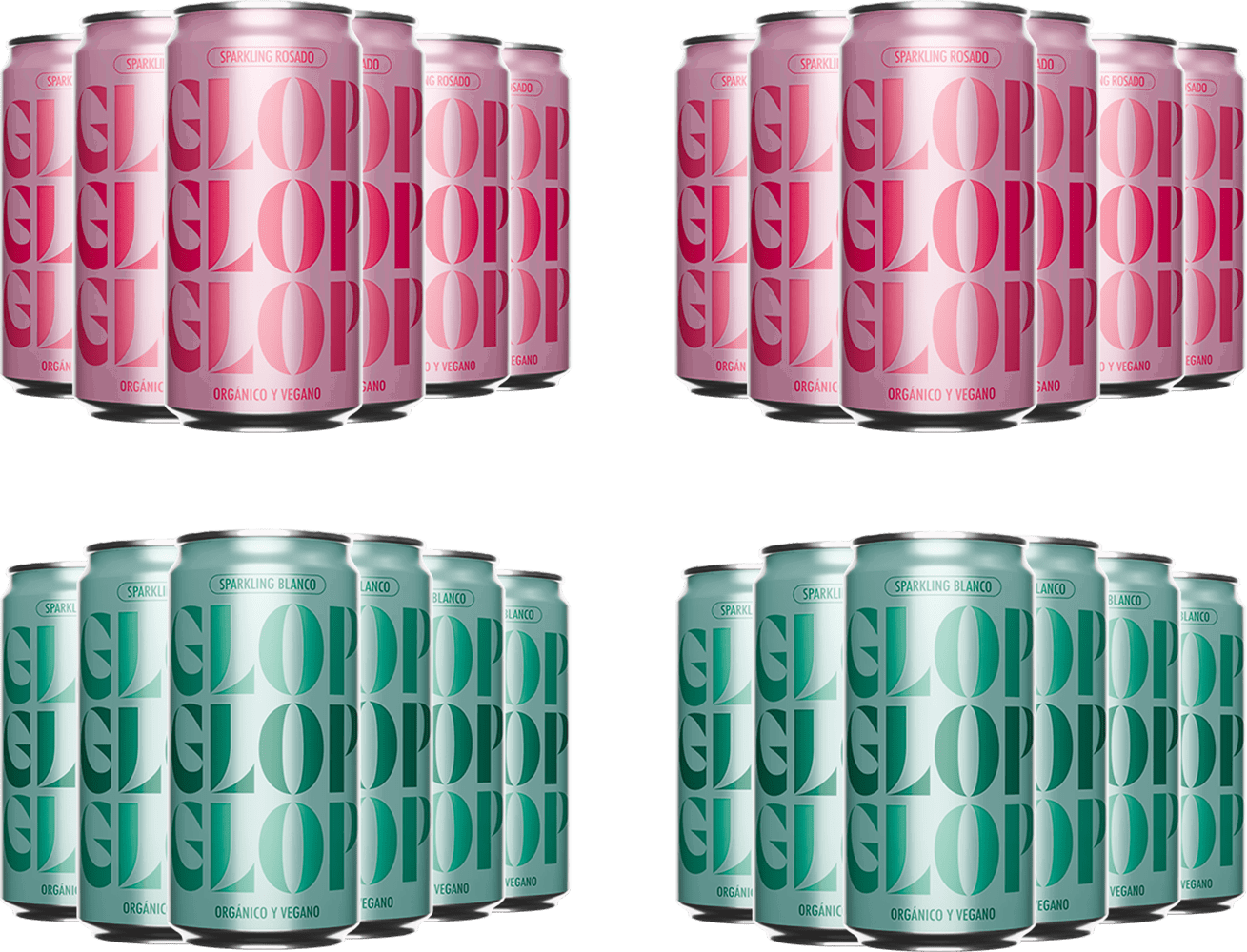 Aktionpaket 12 Glop Rosé Sparkling + 12 Glop White Sparkling Cataluña DO BIO 0,2 L BIO