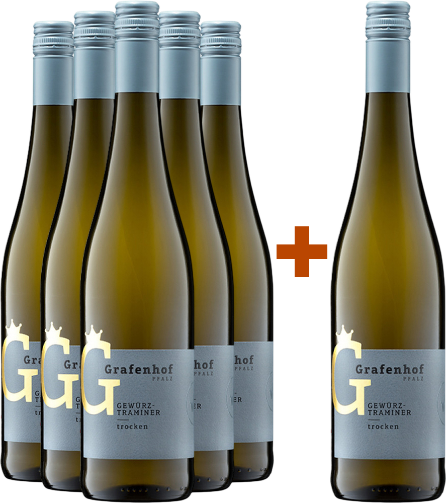 5+1 Paket "GLANZSTÜCK" Gewürztraminer trocken