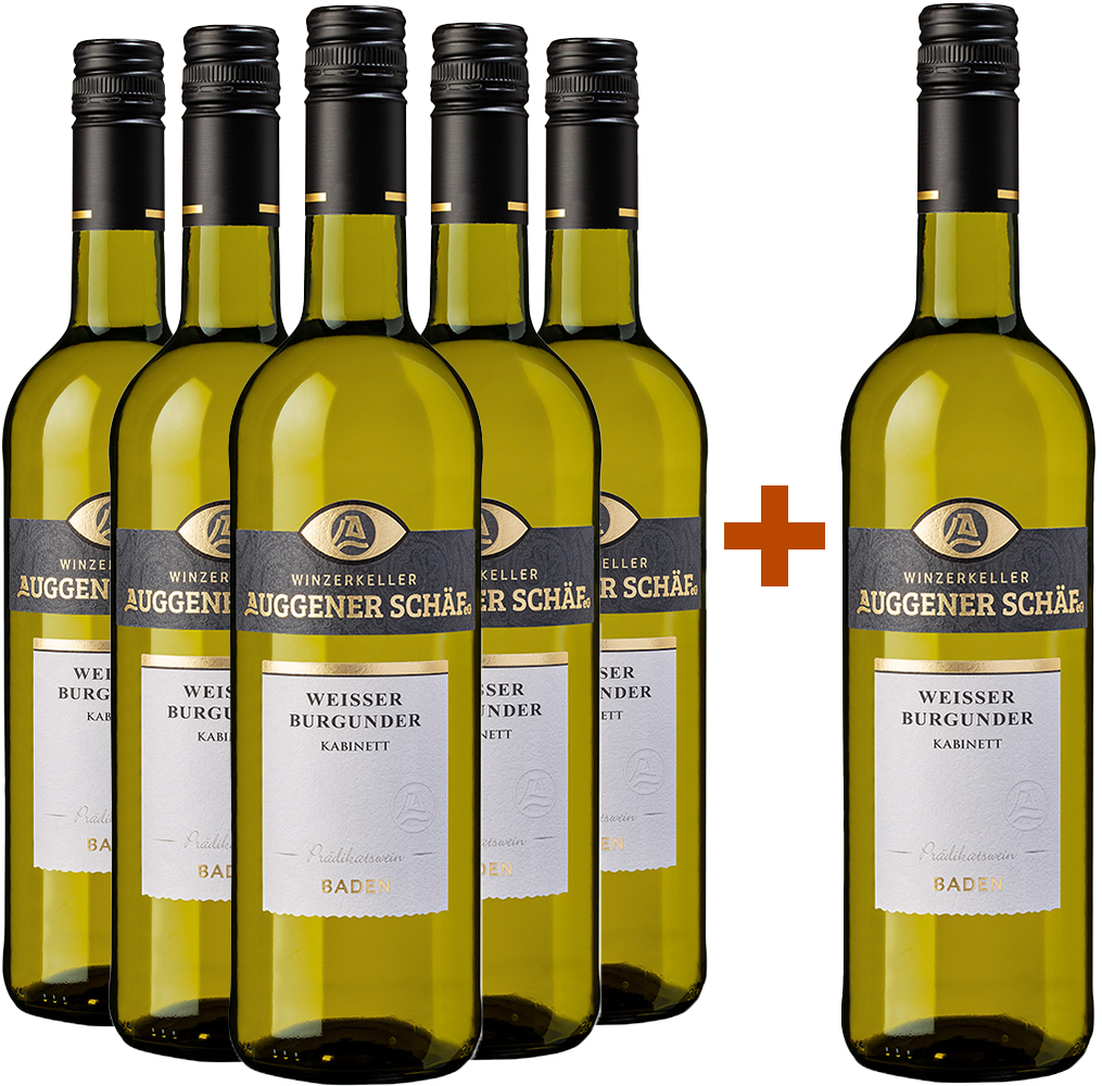 5+1 Paket Weißer Burgunder Kabinett lieblich