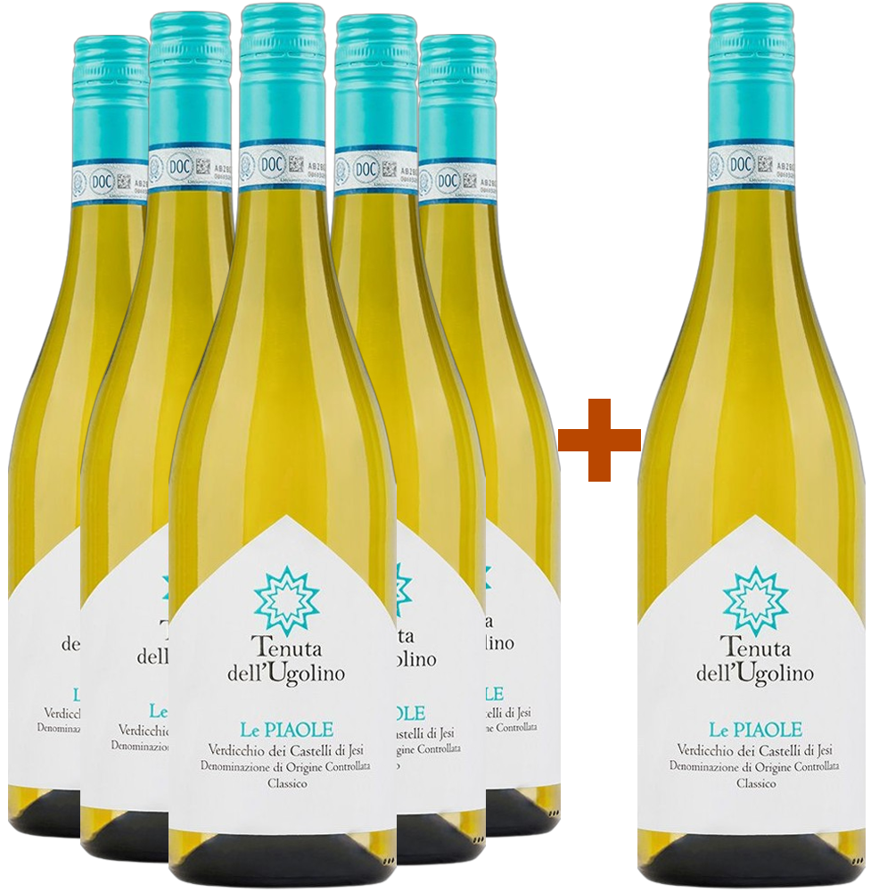5+1 Paket Le Piaole Verdicchio dei Castelli di Jesi Classico BIO