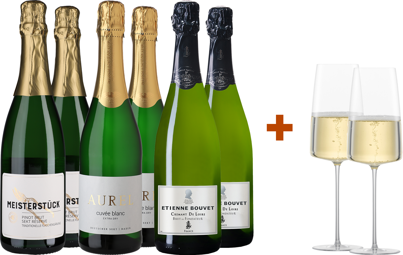 Sekt-Paket mit 2 gratis Zwiesel Sektgläser