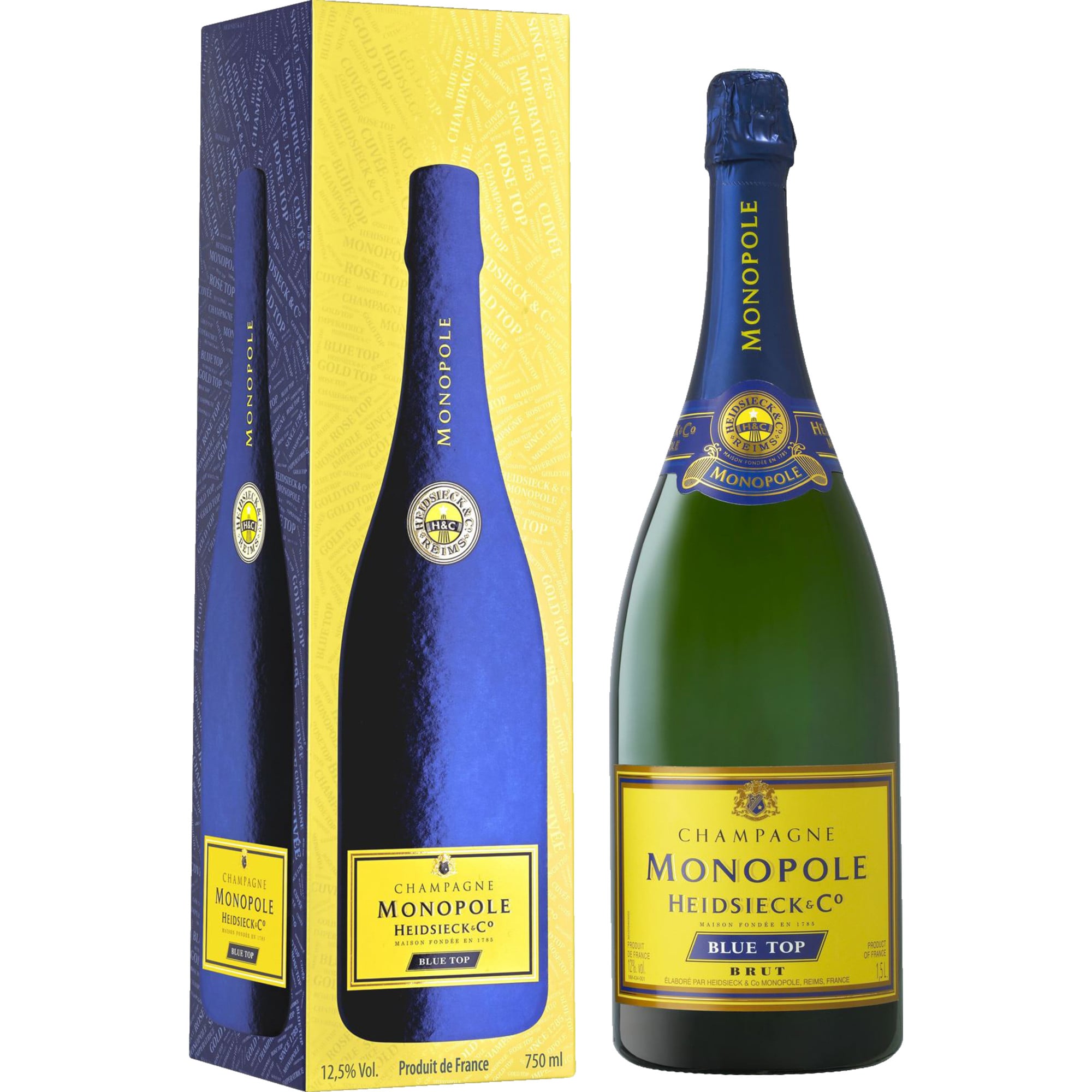 Champagne Heidsieck Monopole Blue Top 1,5 L reflection