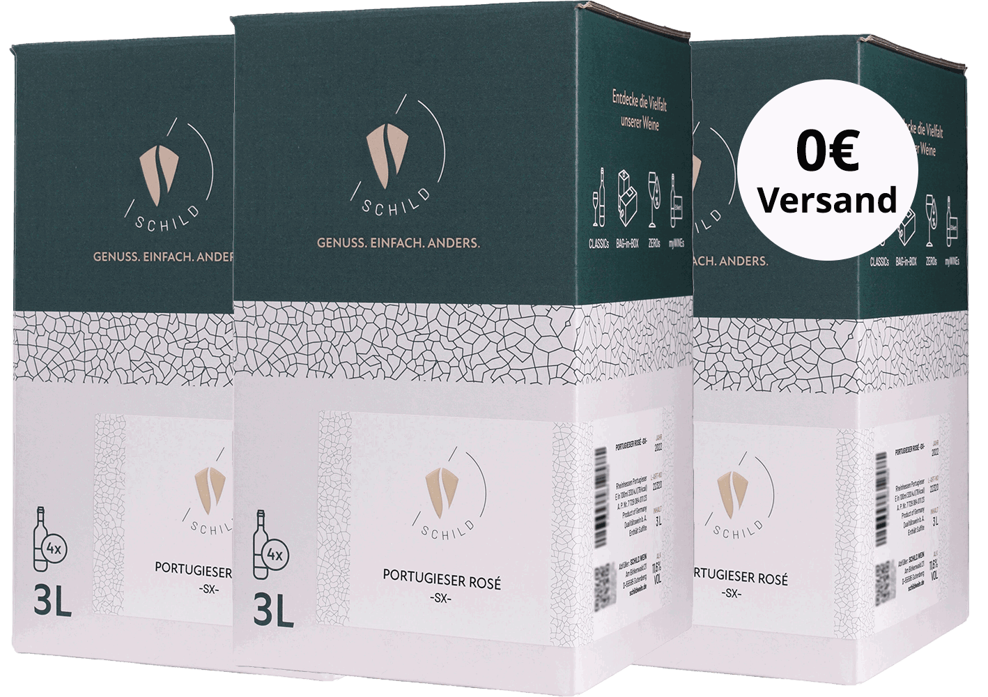 Bag-in-Box (BiB)-Paket 2024 Portugieser Rosé -SX- trocken