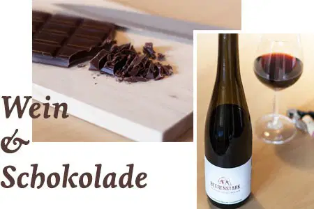 Rotwein und Schokolade