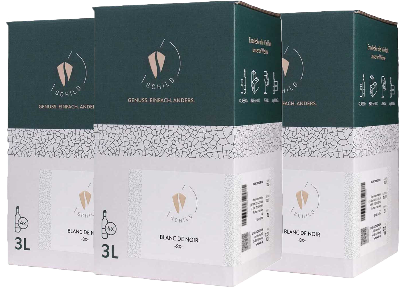 Bag-in-Box (BiB)-Paket Blanc de Noir SX trocken