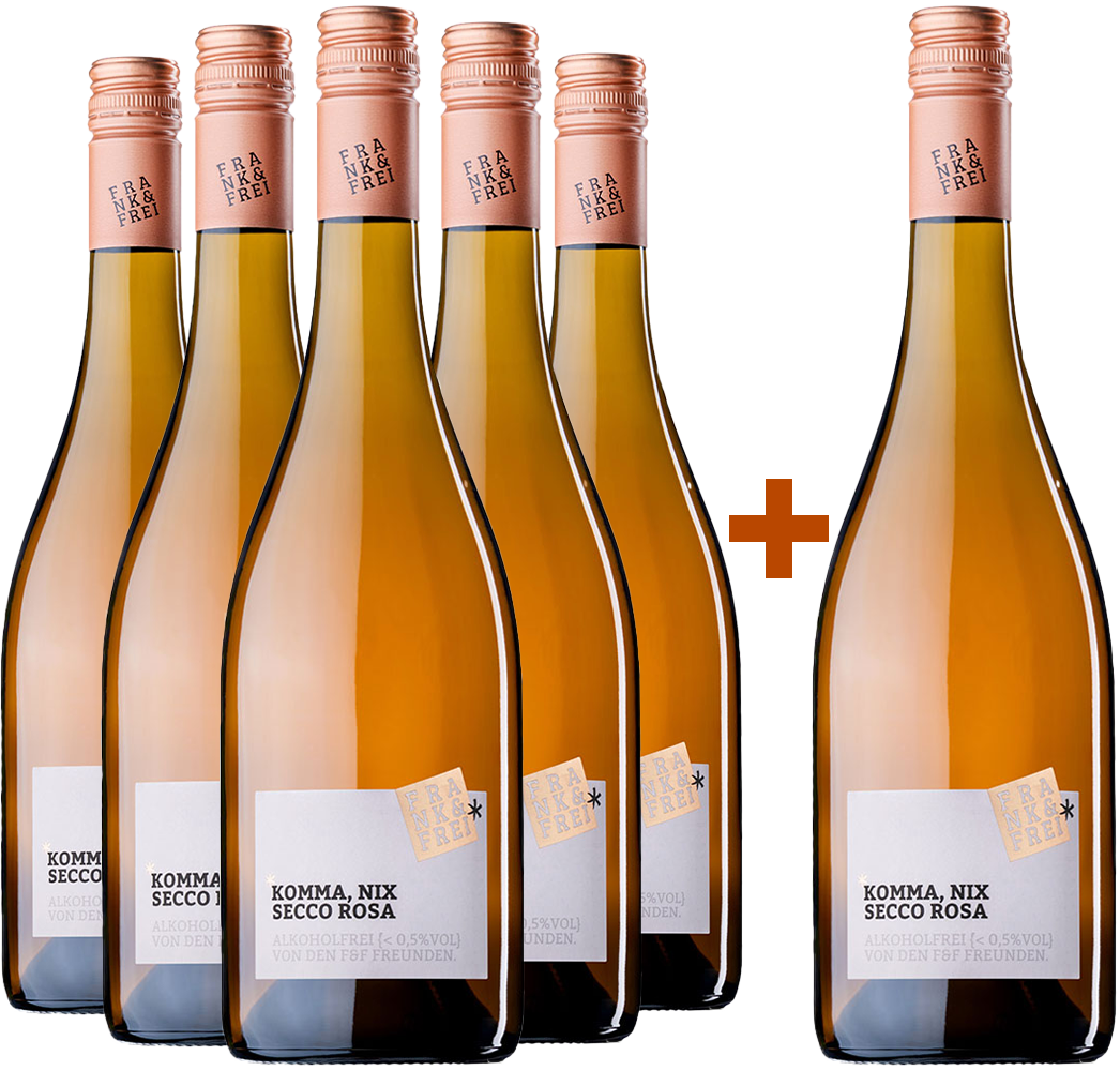 5+1 Paket Frank & Frei Secco Rosa alkoholfrei